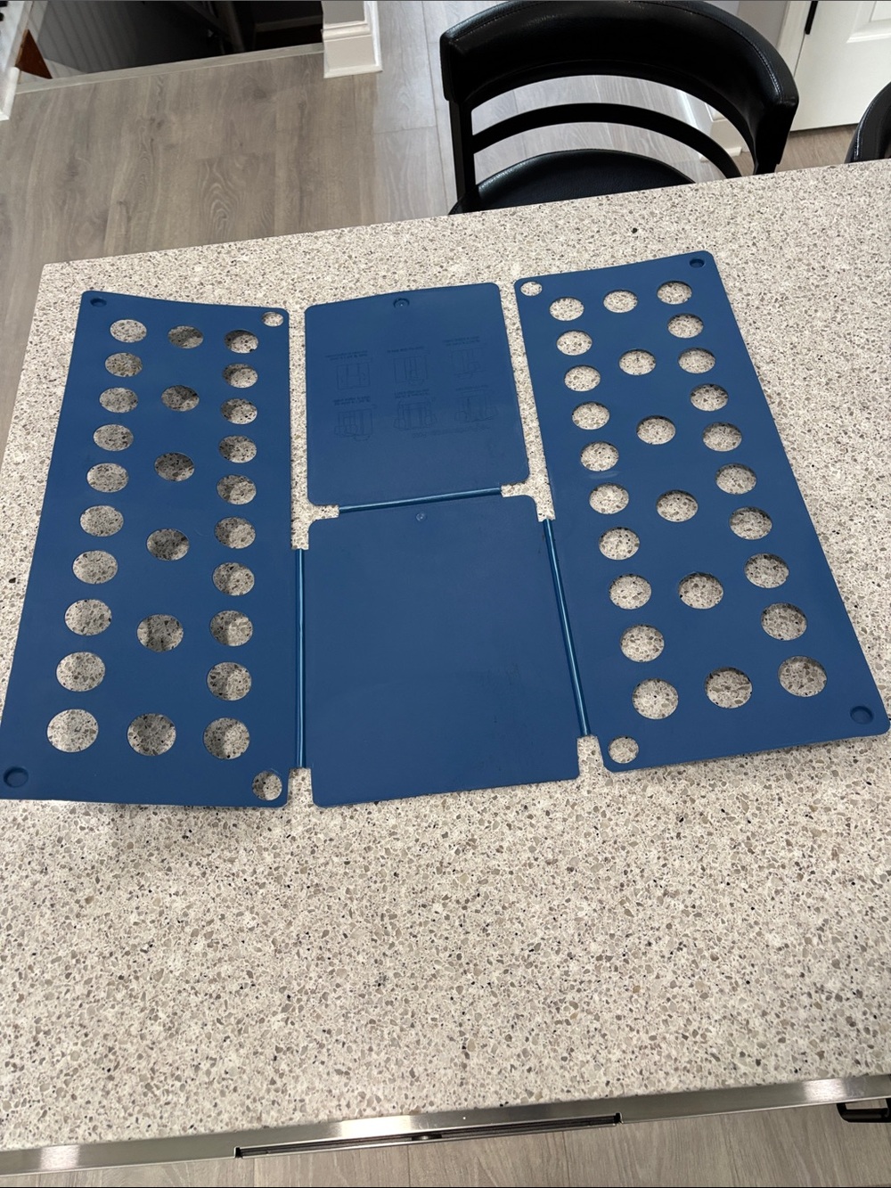 Blue Foldable Clothes Folder Organizer flip and fold